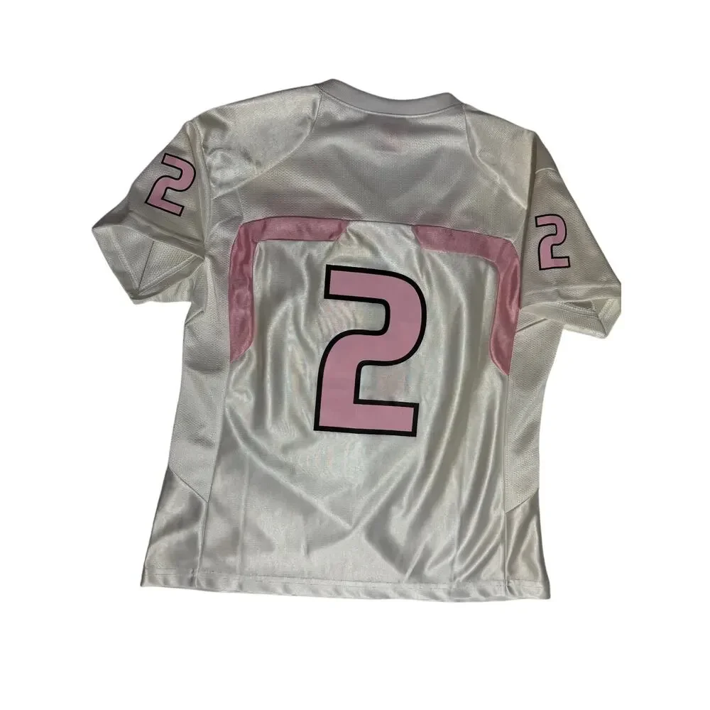 Nike Miami Hurricanes Women's #2 White and Pink Jersey - Size Small